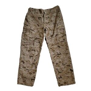 Tru Spec Pants Mens Tan Tech Camo Adjustable Waist 35 to 39 Button Fly Military